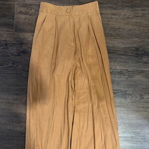ANTONIO MELANI Tan Wide-Leg Trousers